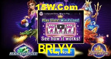 Tela de boas-vindas e lobby de jogos do aplicativo BRLYY